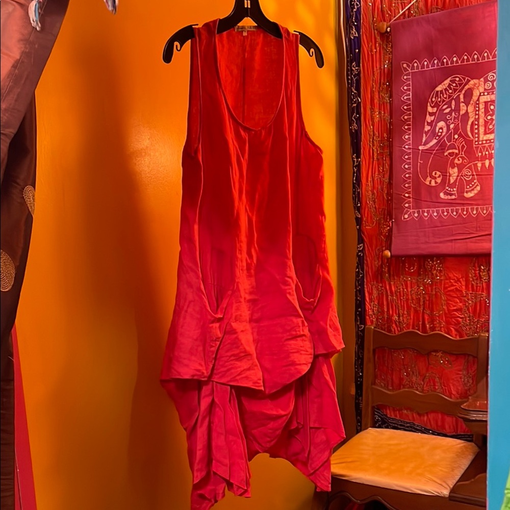 Tempo Paris linen swing dress,  pouch pockets